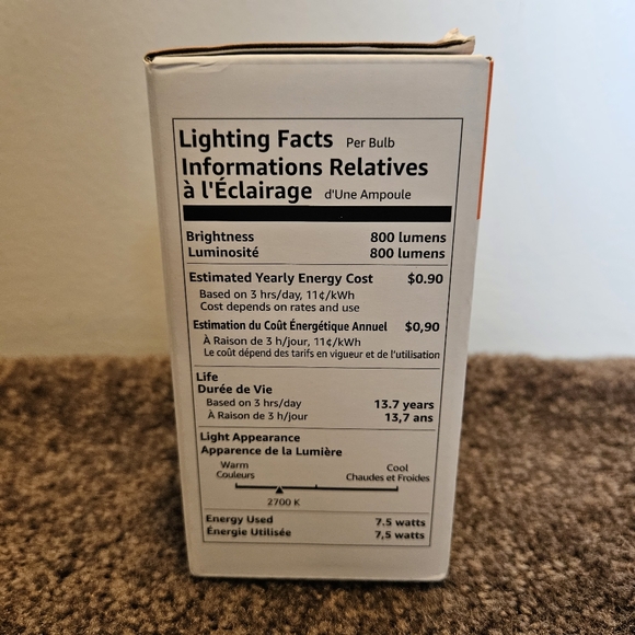 Amazon Basics Smart A19 LED Light Bulb, Dimmable Soft White, 2.4 GHz Wi-Fi, 60W - Picture 4 of 6